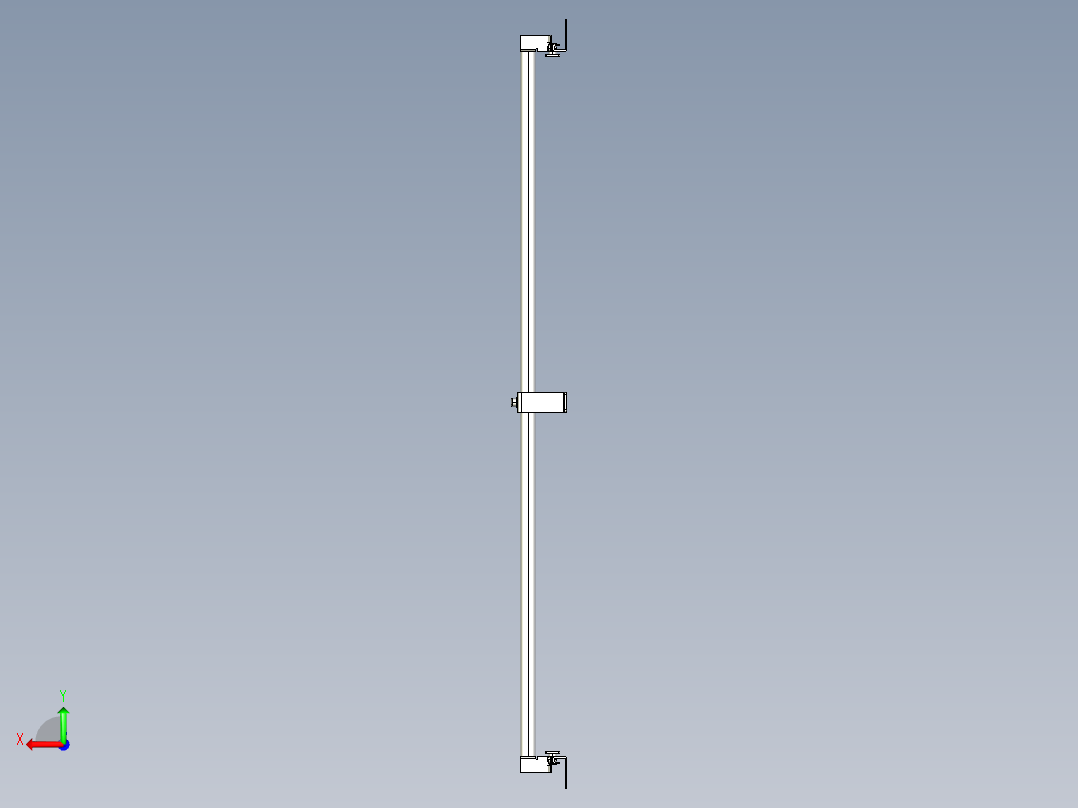 基恩士SL-JB87_side-mount_kc图纸模型后视图