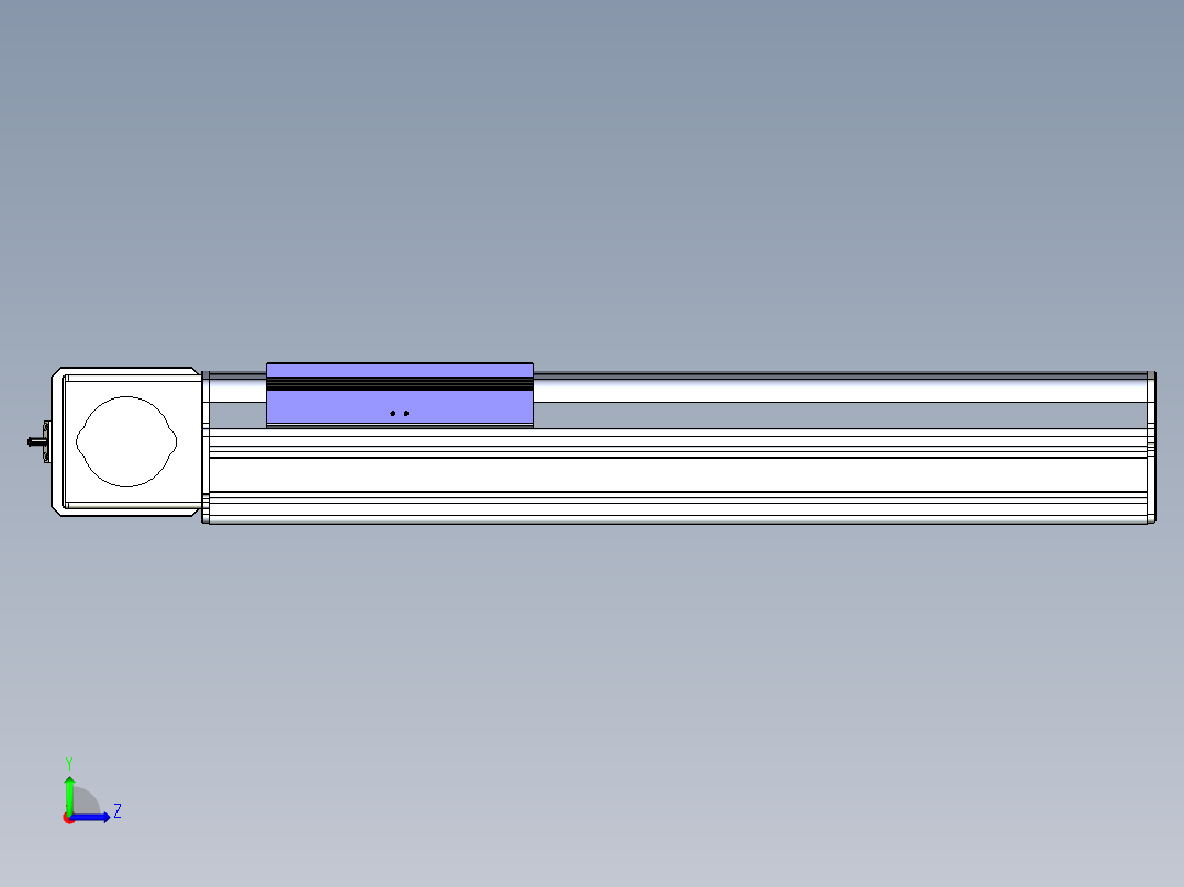 同步带滑台-半封闭B17-L100-S300-R-P75-D3-N3左视图