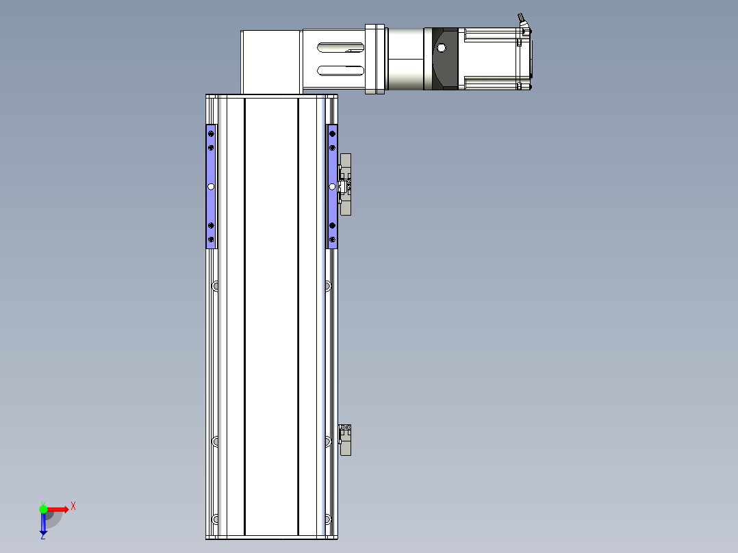 同步带滑台-半封闭B17-L100-S300-R-P75-D3-N3俯视图