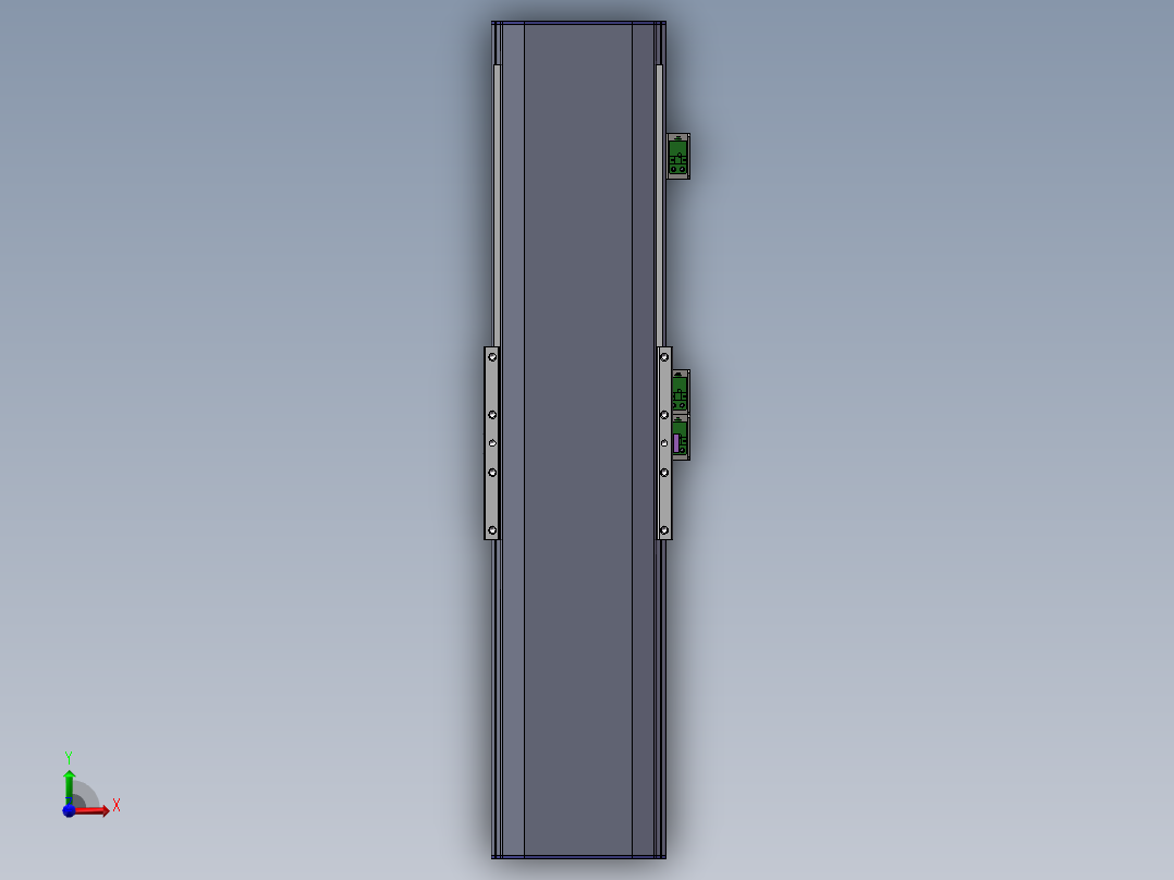 电动滑台模组SDM136内置模型前视图