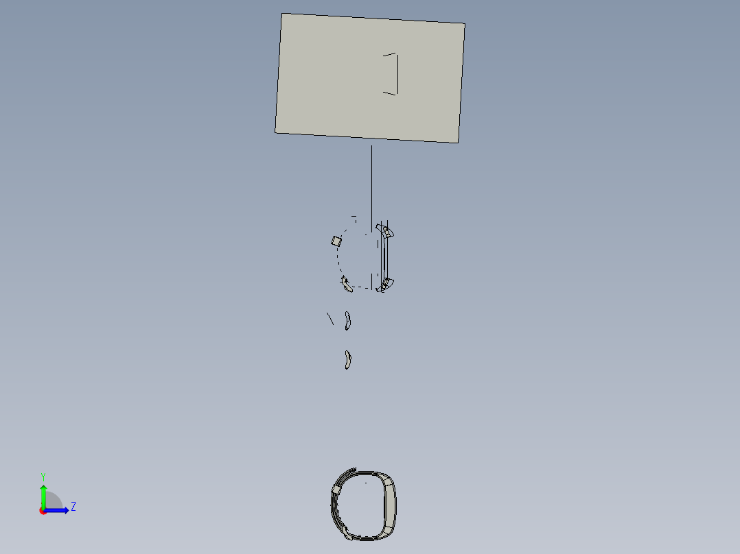 时尚手环左视图