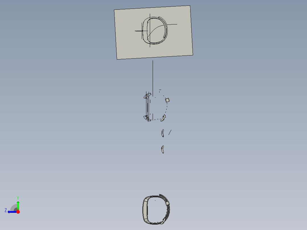 时尚手环右视图