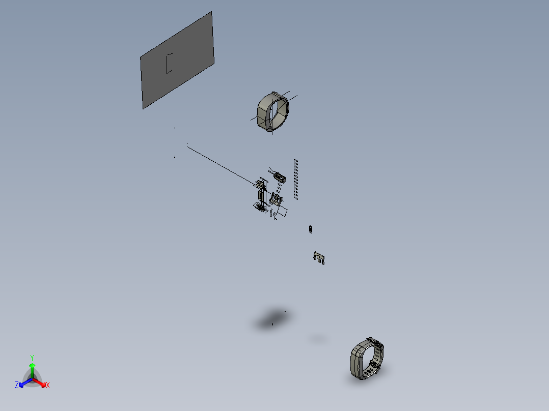 时尚手环正等轴测图