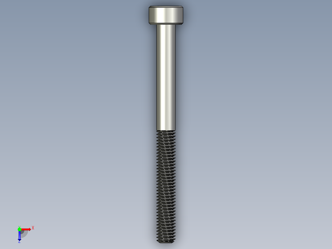 M3 x 0.5mm Thread 35mm LONG SOCKET HEAD CAP SCREW.STEP俯视图
