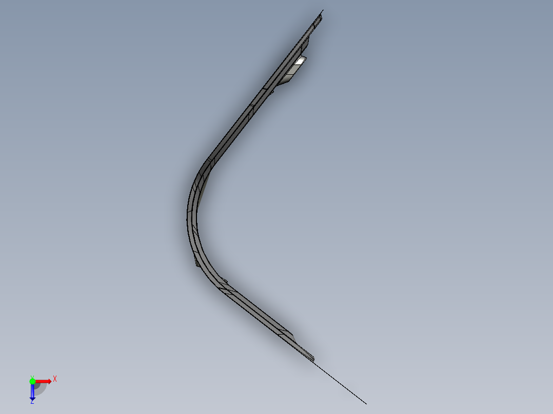 汽车行李箱门、行李箱盖--igs catia stp俯视图