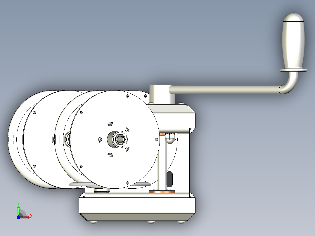 手动绞车3--stp前视图
