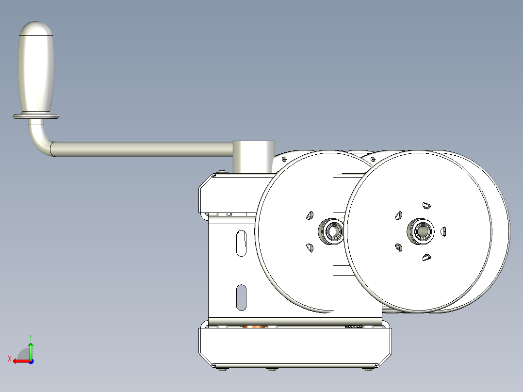 手动绞车3--stp后视图
