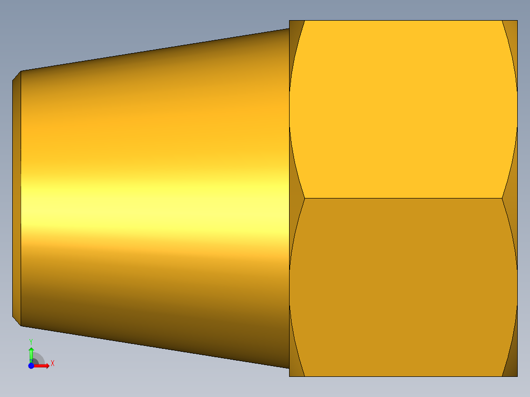 扩口式工业通用硬管接头Short Nut 41FS-3前视图
