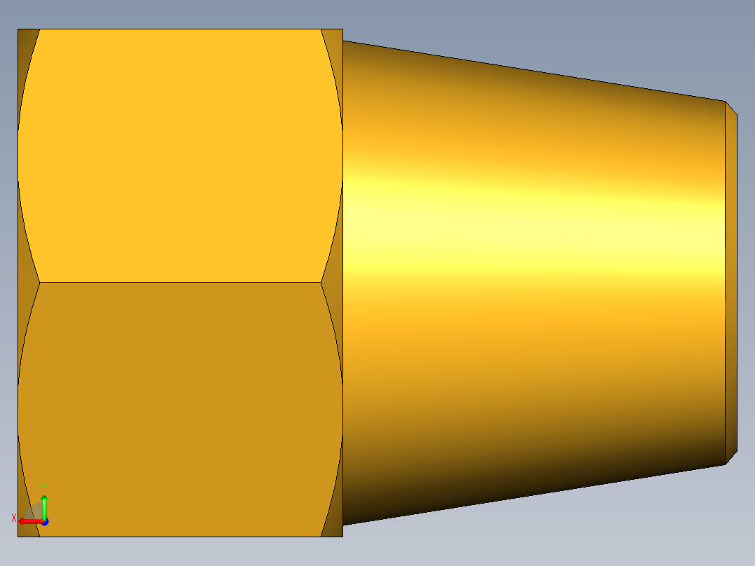 扩口式工业通用硬管接头Short Nut 41FS-3后视图