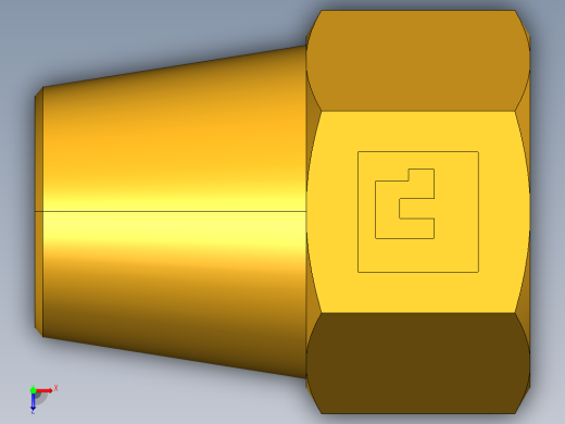 扩口式工业通用硬管接头Short Nut 41FS-3俯视缩略图