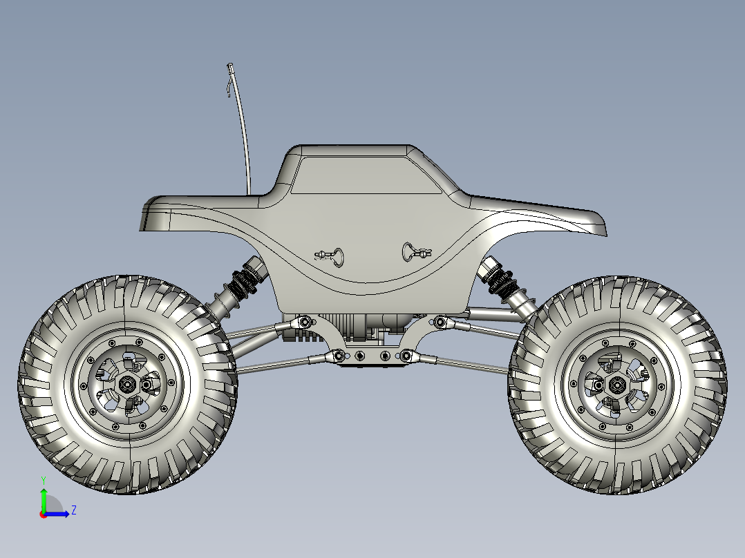 遥控履带车1.10比例尺左视图