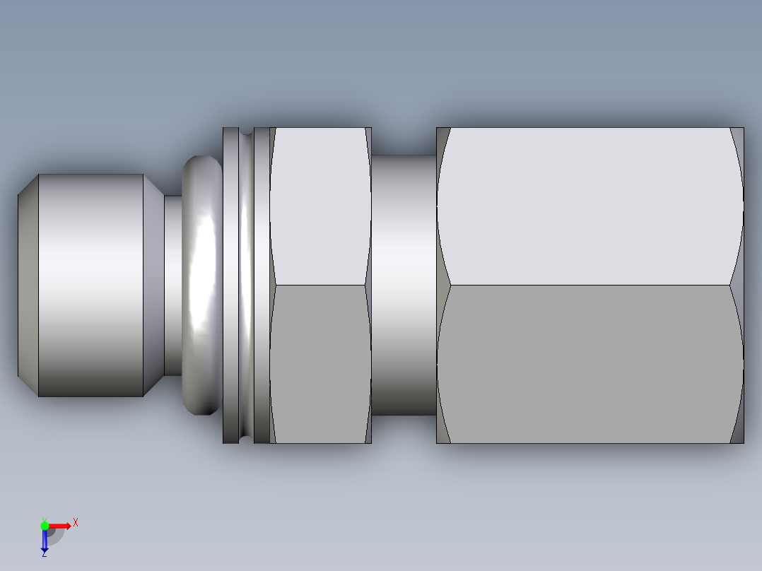 卡套式工业通用硬管接头EO_Male_Stud_connector_GEO06SMCF俯视图
