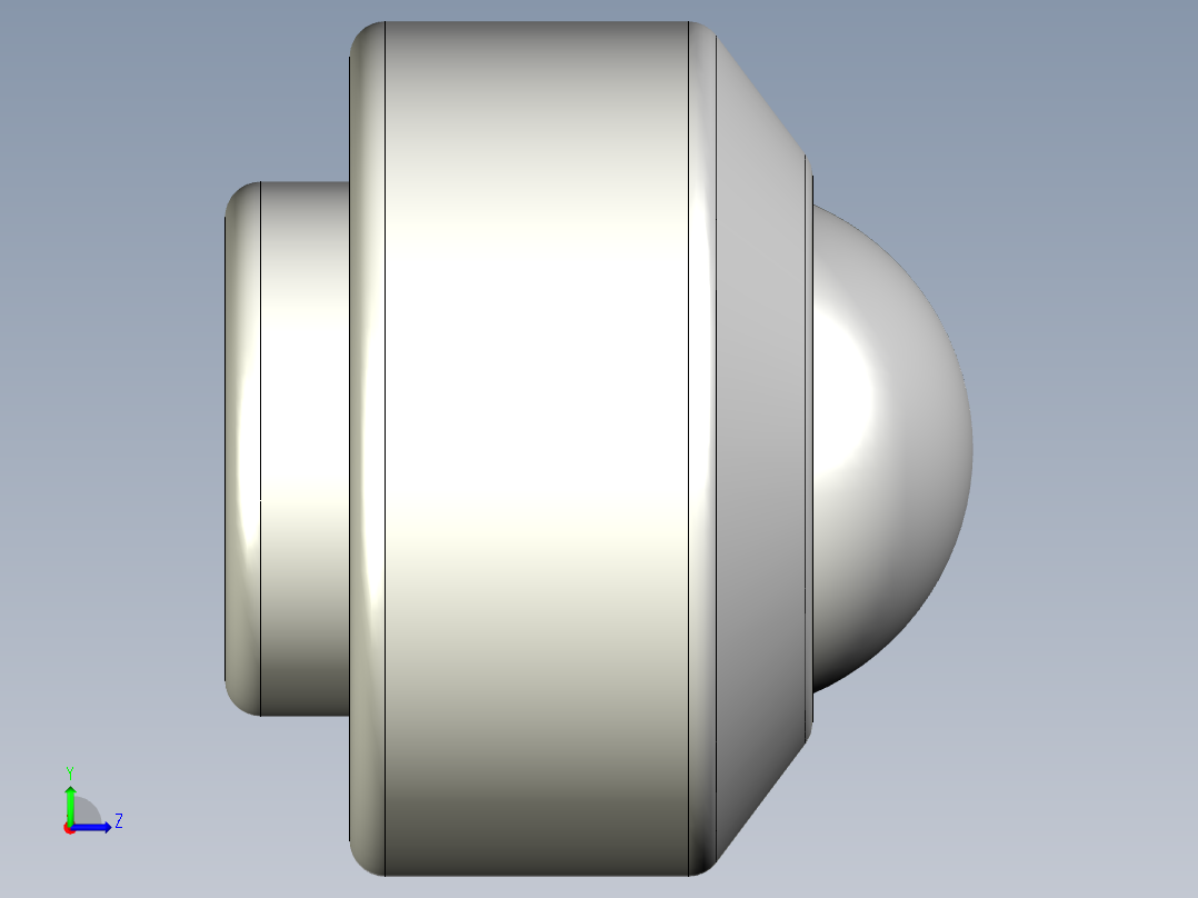 萬向滾珠01-3D多系列多零件图纸模型左视图