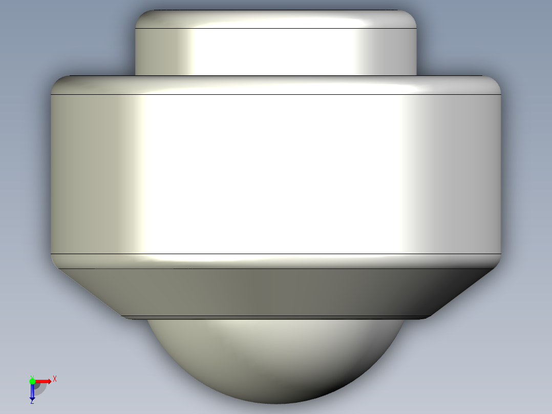 萬向滾珠01-3D多系列多零件图纸模型俯视图