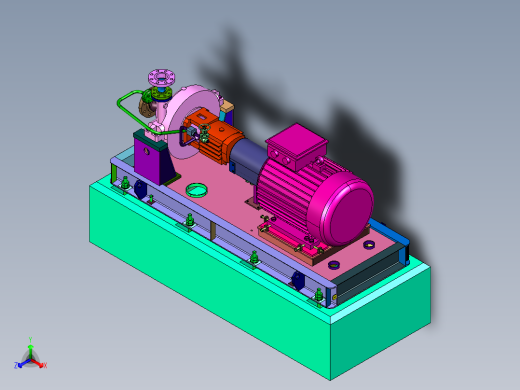 中高压石化流程泵正等轴测缩略图