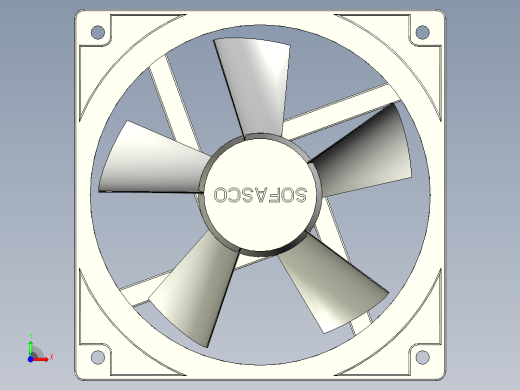 风扇a 12038-RF（120х120х38мм）前视缩略图