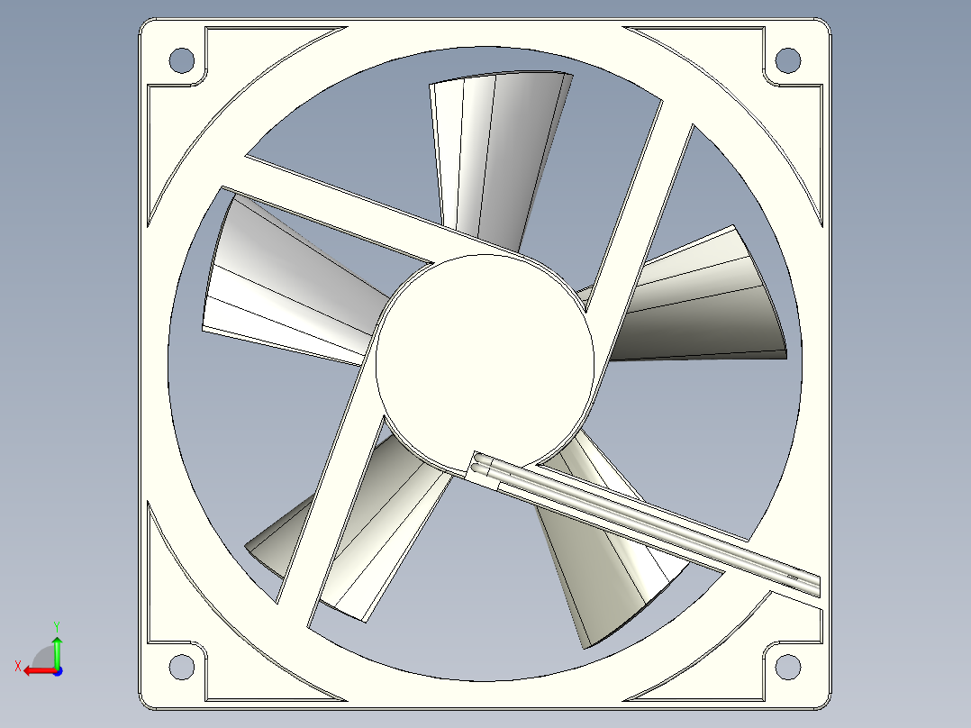 风扇a 12038-RF（120х120х38мм）后视图