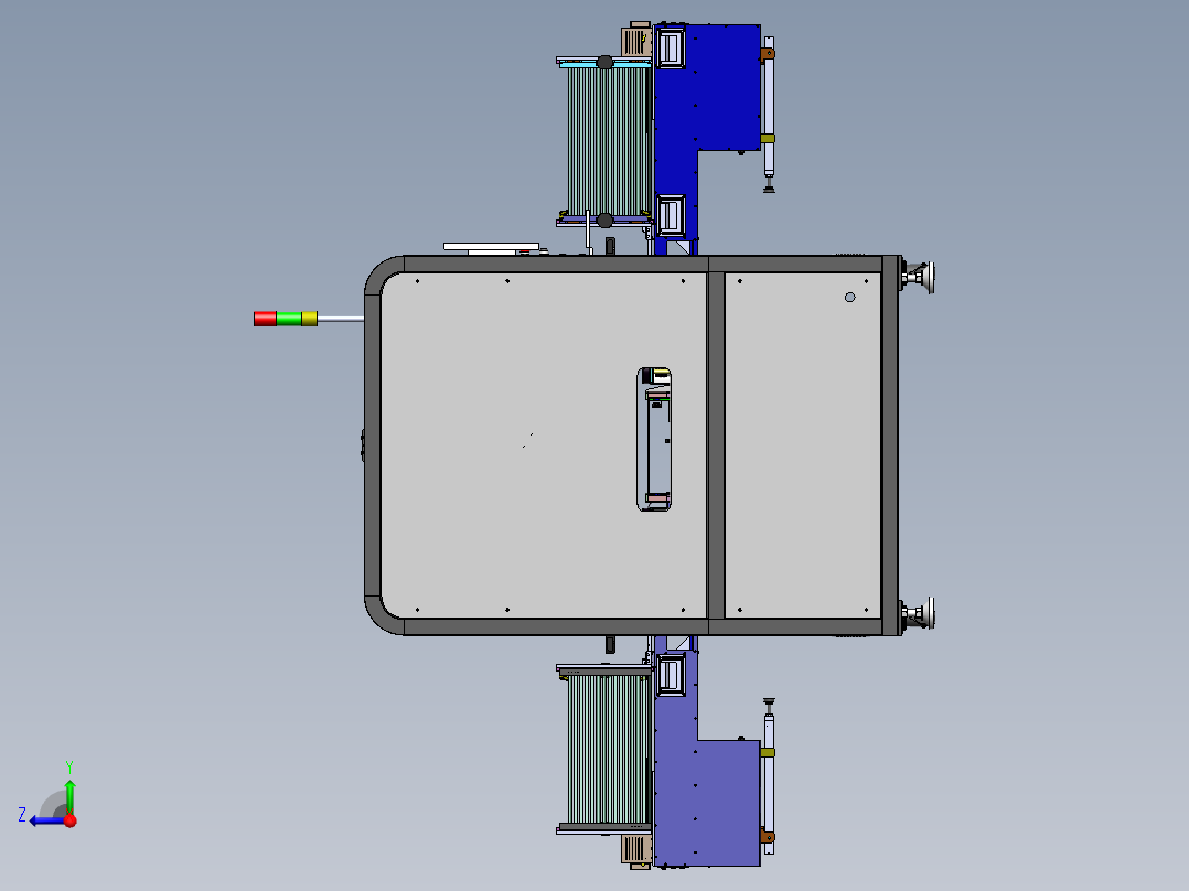 异形插件机（sw21可编辑+工程图）右视图