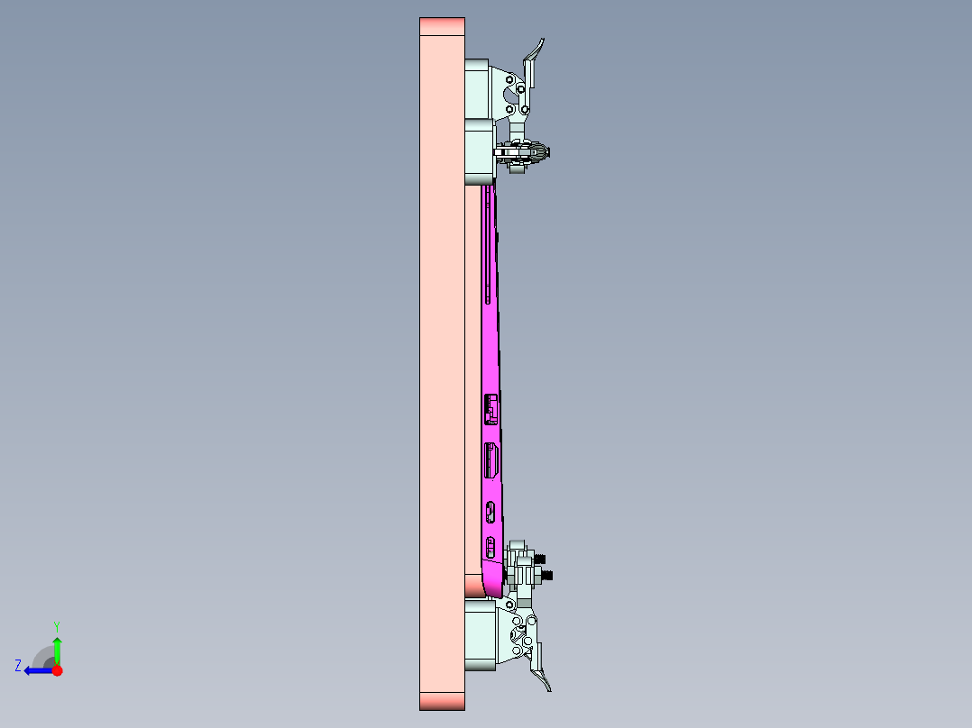 键盘外壳检测辅助检具右视图