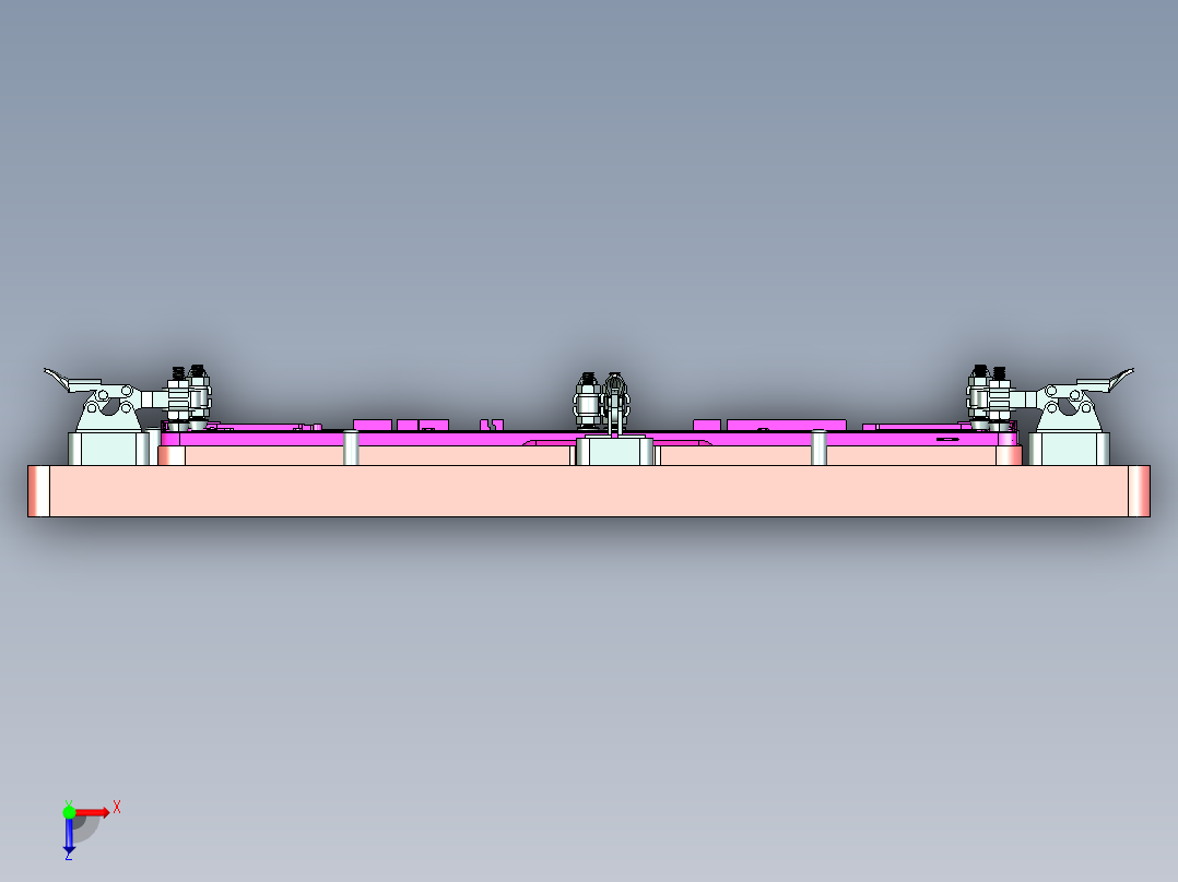 键盘外壳检测辅助检具俯视图