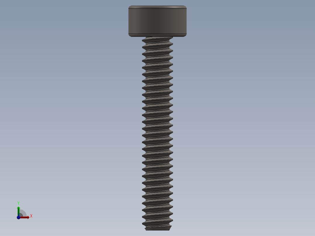 Screw_DIN_912_M1.6x10F_A2.SLDPRT公制内六角螺钉前视图
