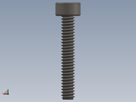 Screw_DIN_912_M1.6x10F_A2.SLDPRT公制内六角螺钉后视缩略图