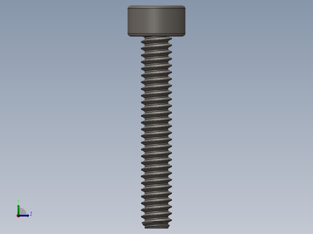 Screw_DIN_912_M1.6x10F_A2.SLDPRT公制内六角螺钉左视图