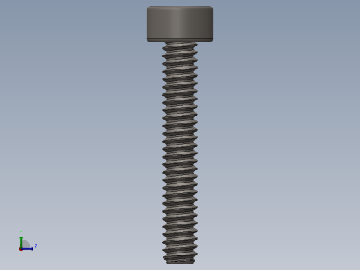 Screw_DIN_912_M1.6x10F_A2.SLDPRT公制内六角螺钉左视缩略图