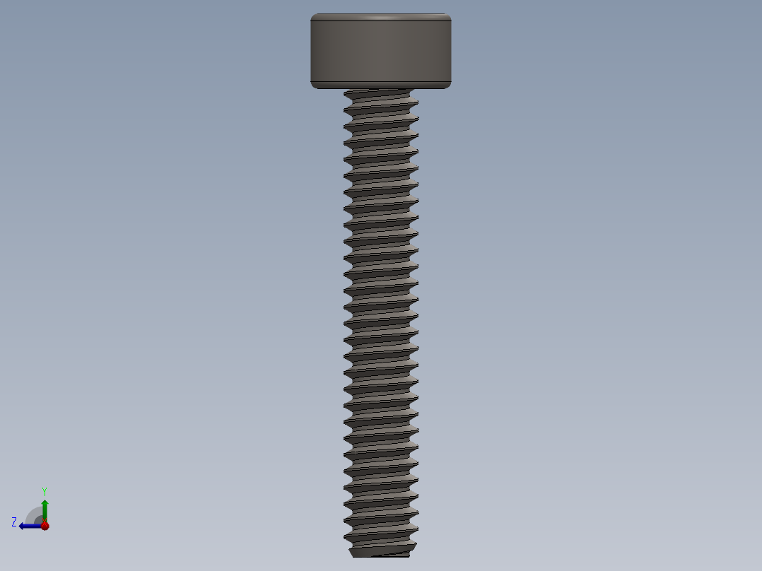 Screw_DIN_912_M1.6x10F_A2.SLDPRT公制内六角螺钉右视图