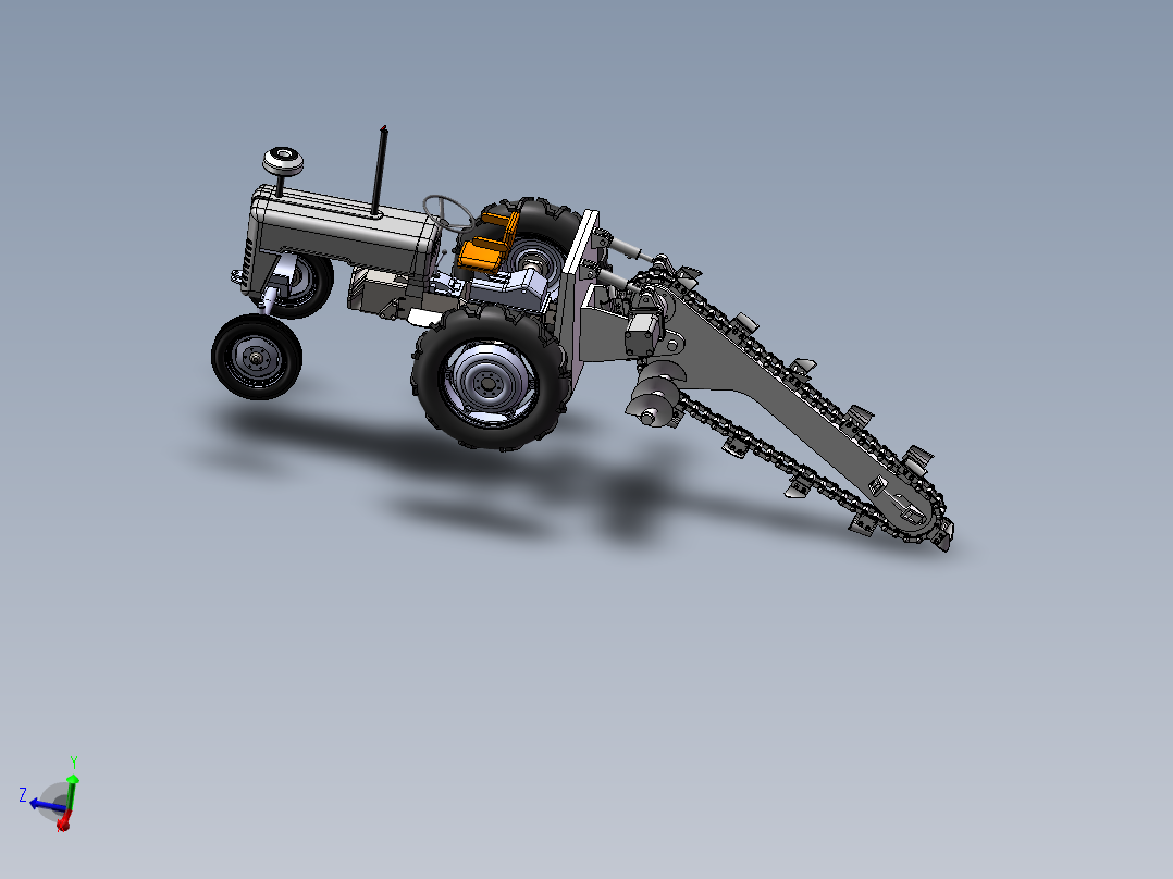 开沟机设计拖拉机驱动+说明书