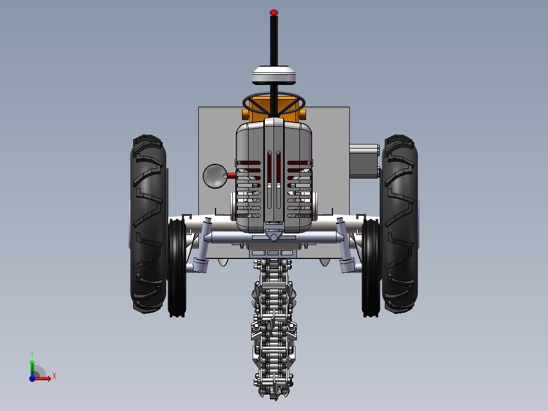 开沟机设计拖拉机驱动+说明书前视图