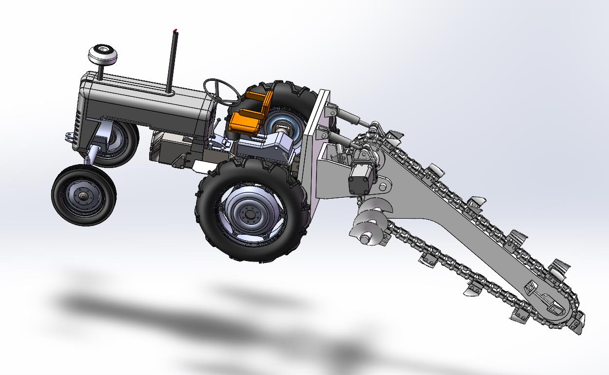 开沟机设计拖拉机驱动+说明书