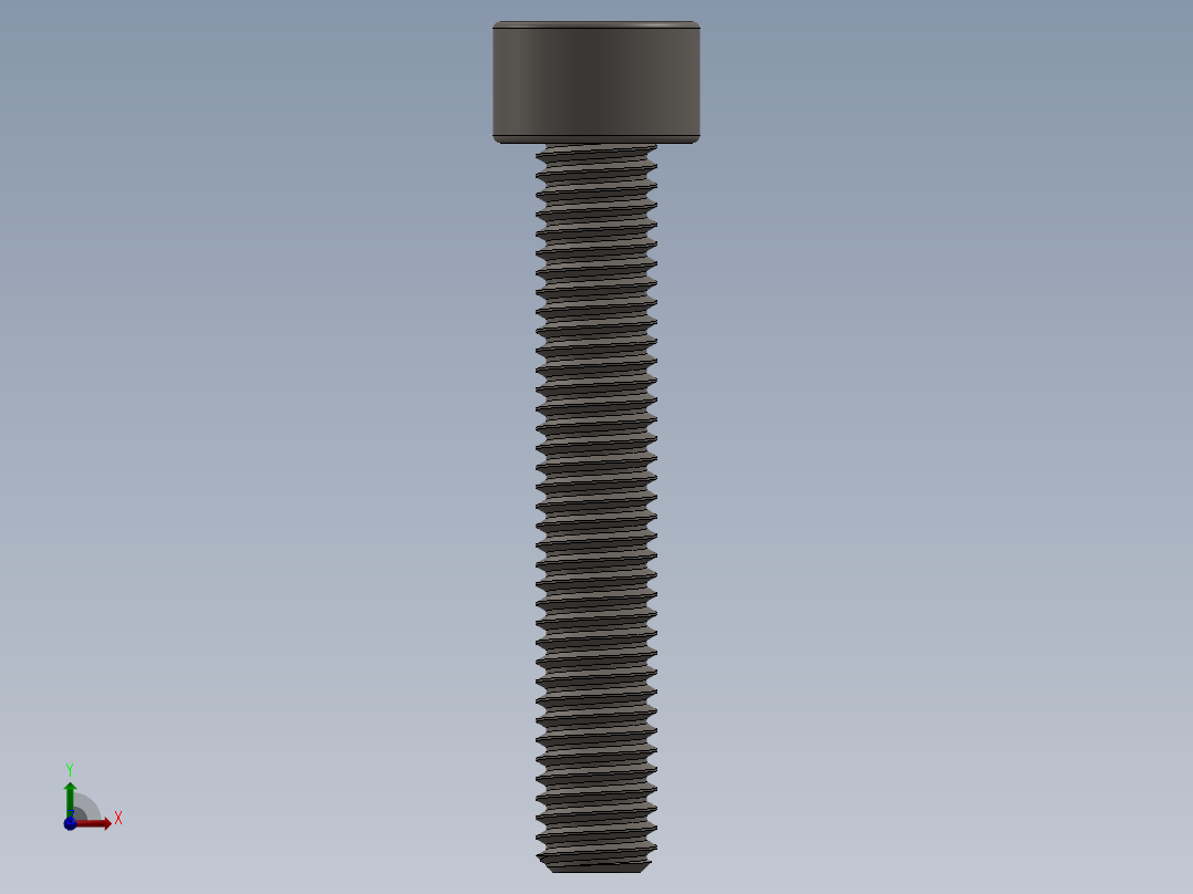 Screw_DIN_912_M5x30F_A2.SLDPRT公制内六角螺钉前视图