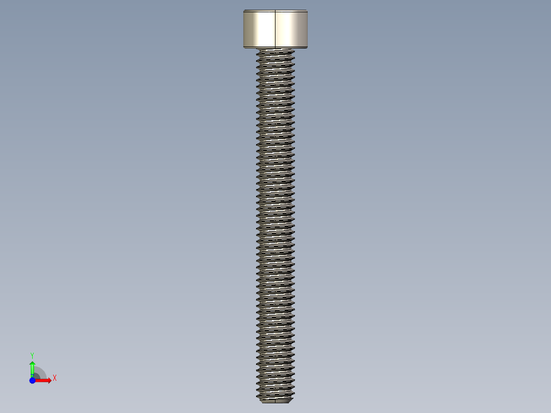 Screw_DIN_912_M6x55F_A2.STEP公制内六角螺钉前视图