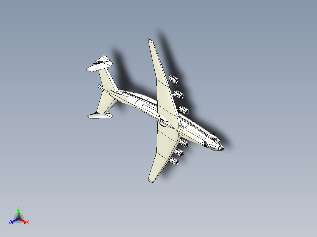 A3003790-安-225梦想运输机正等轴测图