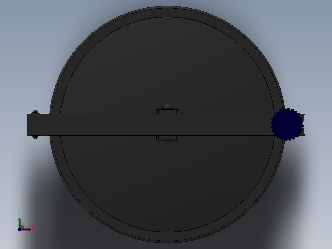 人孔manhole-tank-o400 STP前视图