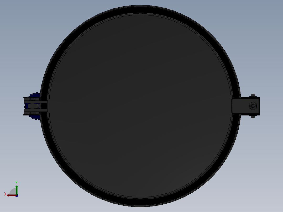 人孔manhole-tank-o400 STP后视图