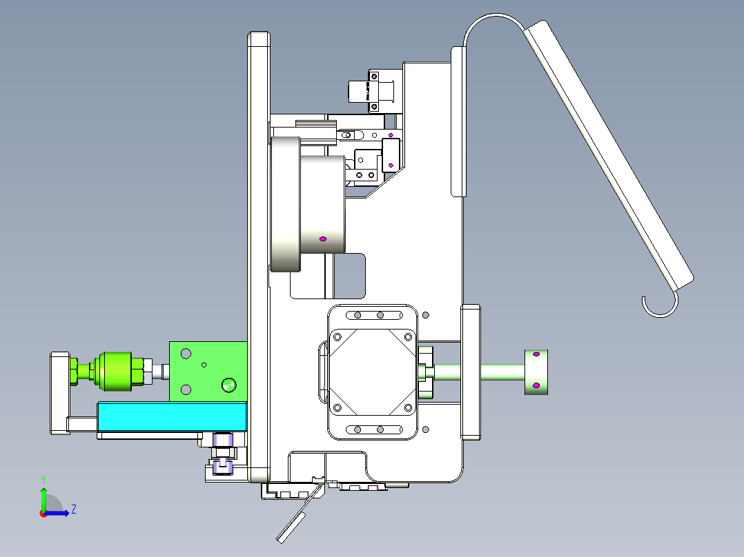线材裁切自动化设备左视图