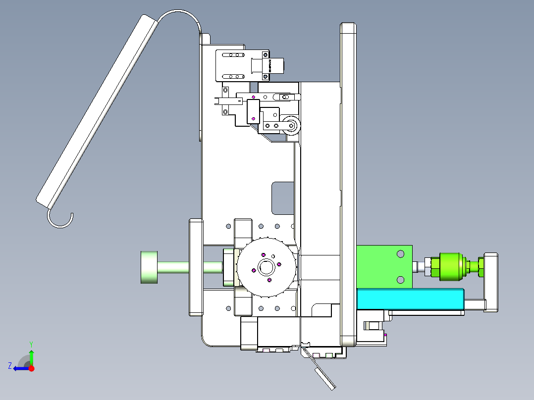 线材裁切自动化设备右视图