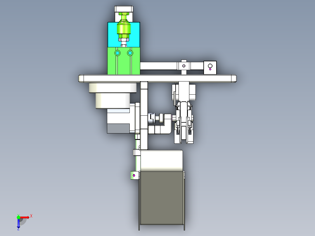 线材裁切自动化设备俯视图