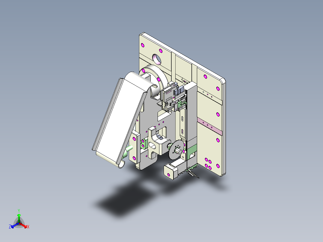 线材裁切自动化设备正等轴测图