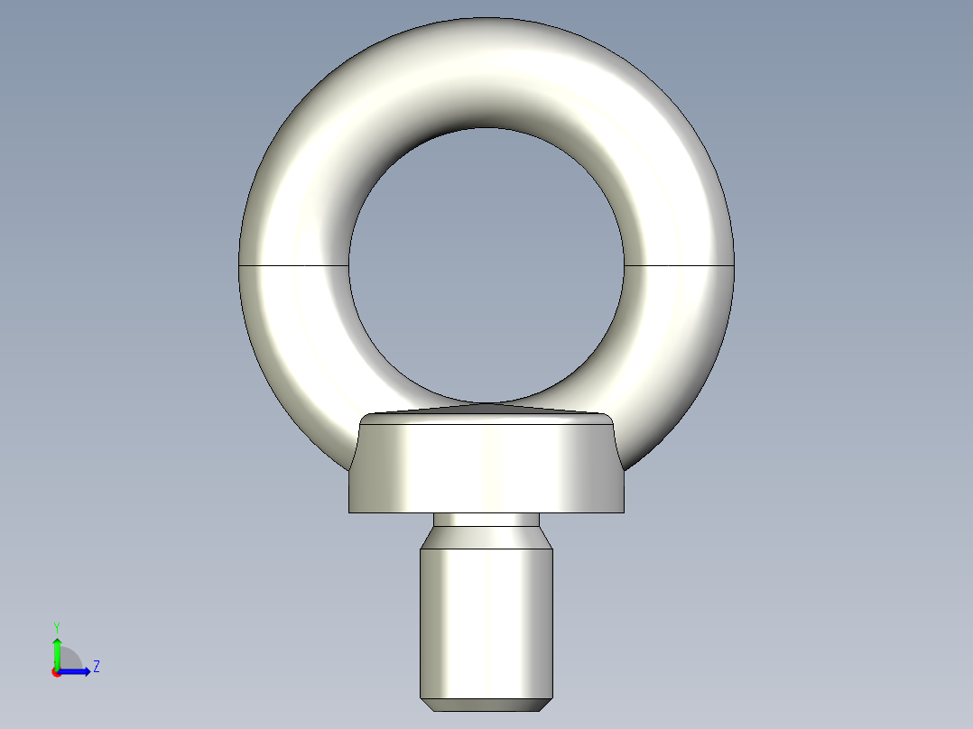 自动焊接旋转托辊吊环左视图