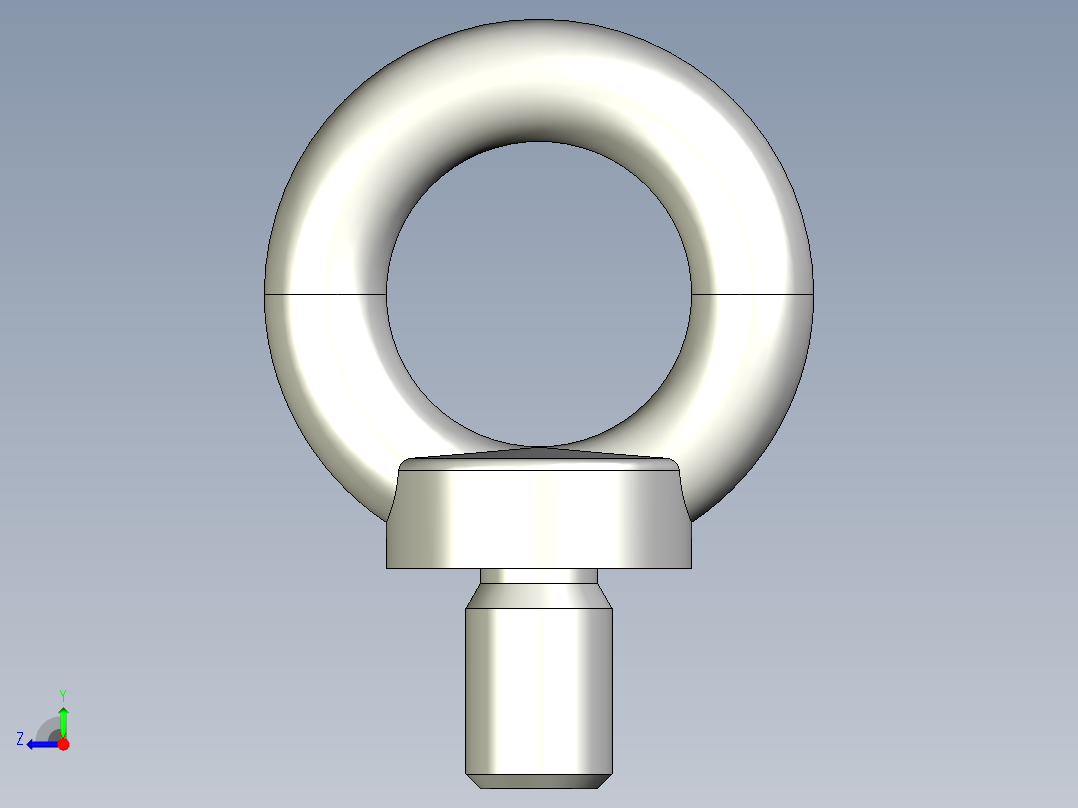自动焊接旋转托辊吊环右视图