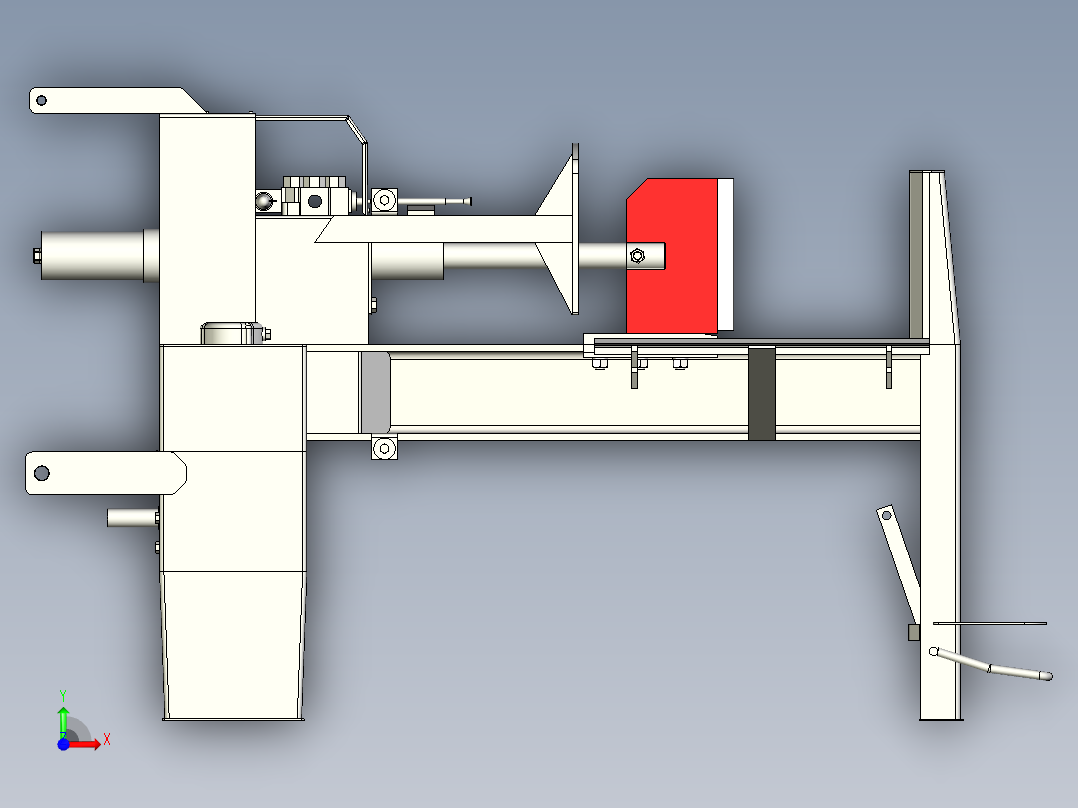 A2004545-木材劈木机 水平式前视图