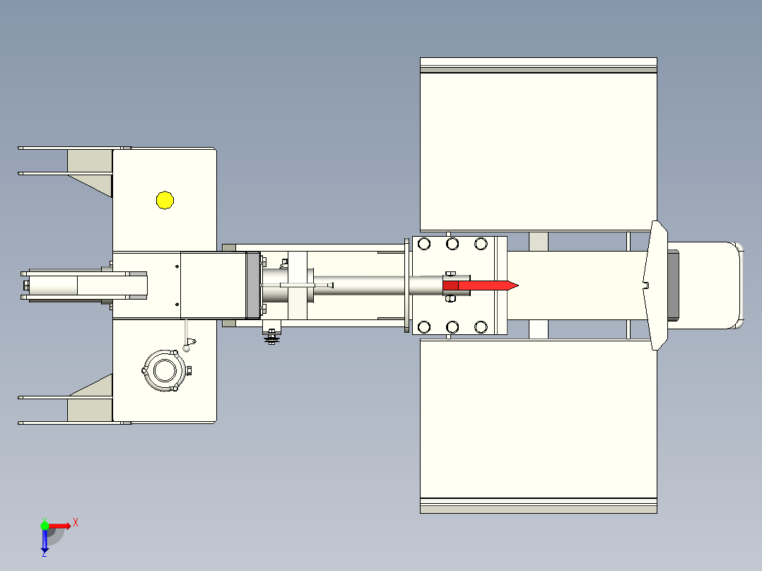 A2004545-木材劈木机 水平式俯视图