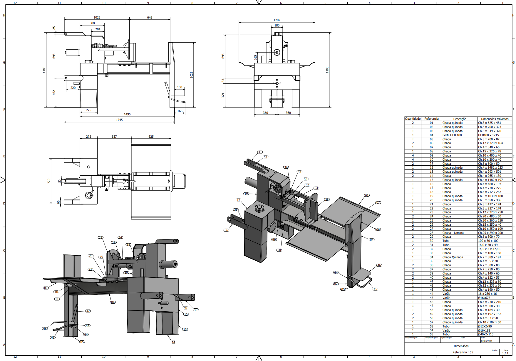 A2004545-木材劈木机 水平式