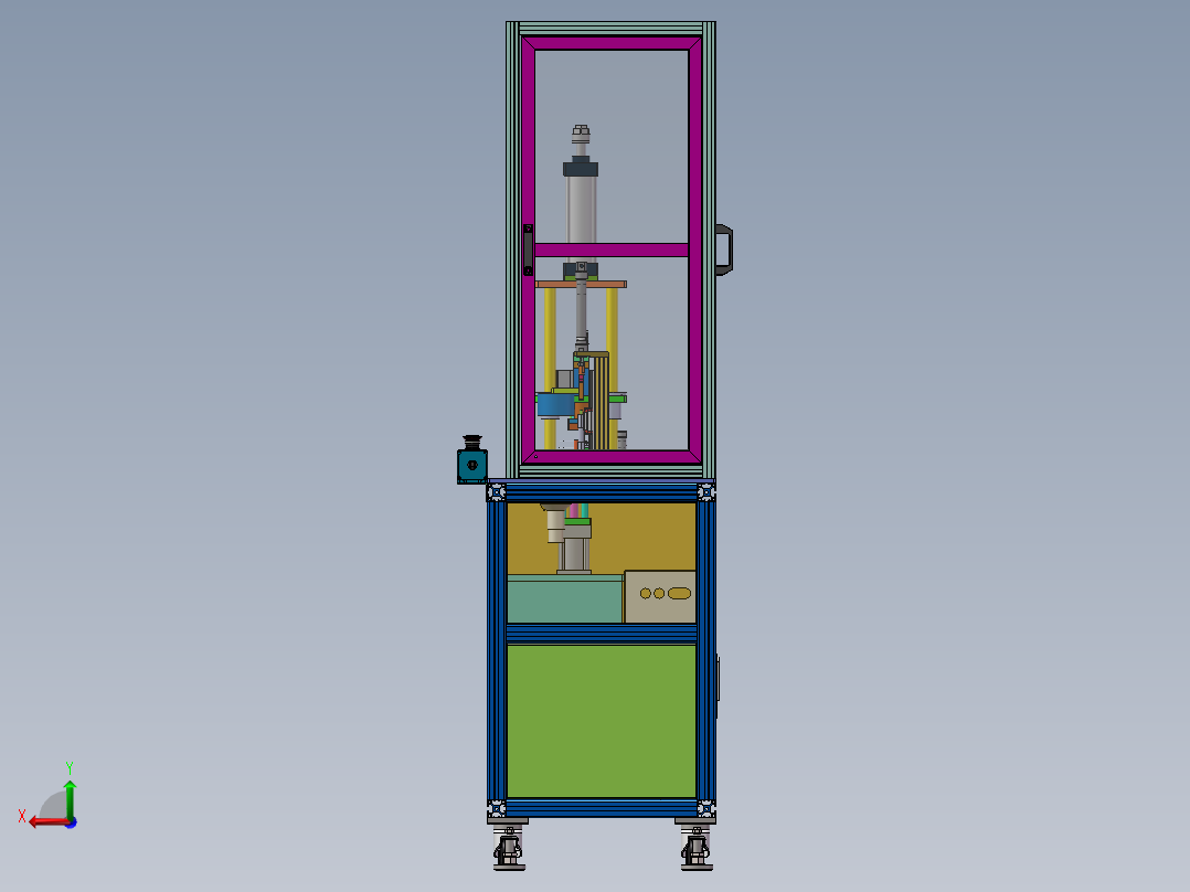 水泵定子端子压装剪线除尘设备后视图