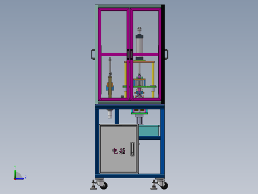 水泵定子端子压装剪线除尘设备左视缩略图