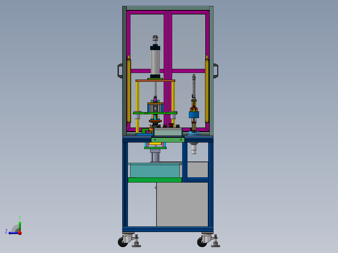 水泵定子端子压装剪线除尘设备右视图