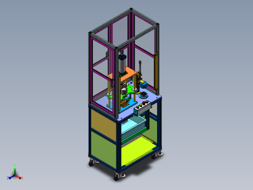水泵定子端子压装剪线除尘设备正等轴测缩略图